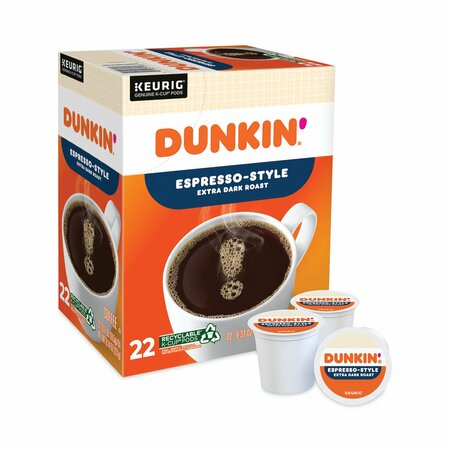 DUNKIN K-Cup Pods, Espresso, PK22, 22PK 5000367616